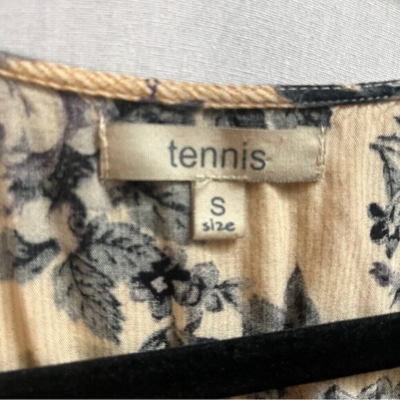 Tennis floral romper open front maxi dress Sz S - Picture 5 of 8